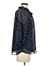 NY Collection 100% Polyester Polka Dots Blue 3/4 Sleeve Blouse Size S - photo 4