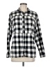 Hurley Checkered-gingham Gray Long Sleeve Button-Down Shirt Size M - photo 1