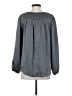 Sundance 100% Silk Gray Long Sleeve Silk Top Size S - photo 2