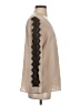 Hayden 100% Silk Tan Long Sleeve Silk Top Size S - photo 4