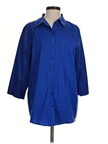 Chico's 3/4 Sleeve Button-Down Shirt (view 1)