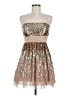 BCBGMAXAZRIA Metallic Silver Cocktail Dress Size 6 - photo 1