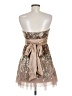 BCBGMAXAZRIA Metallic Silver Cocktail Dress Size 6 - photo 2