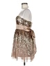 BCBGMAXAZRIA Metallic Silver Cocktail Dress Size 6 - photo 5