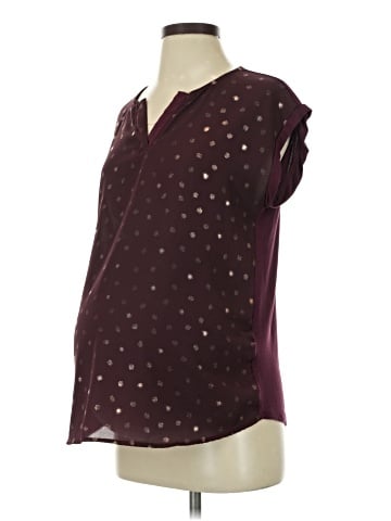 Full Moon Maternity Short Sleeve Blouse (view 1)