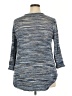 John Paul Richard 100% Acrylic Metallic Blue Pullover Sweater Size XXL - photo 2
