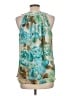 Adiva 100% Polyester Teal Sleeveless Blouse Size L - photo 2