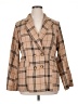 Shein 100% Cotton Plaid Tan Blazer Size 14 - photo 1
