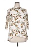 Evelie Floral Ivory 3/4 Sleeve Blouse Size XL - photo 1