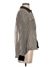 H.I.P. Happening in the Present 100% Polyester Stripes Silver Long Sleeve Blouse Size S - photo 4