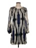 Fire Los Angeles 100% Polyester Chevron-herringbone Silver Casual Dress Size S - photo 1