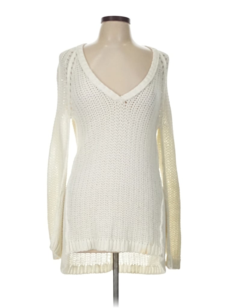 Pre-owned Ann Taylor Loft Pullover Sweater In Ivory