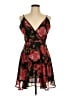 Shein 100% Polyester Floral Red Cocktail Dress Size L - photo 1