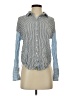Free People 100% Rayon Stripes Blue Long Sleeve Blouse Size XS - photo 1