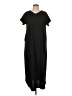 Mocking Top Solid Black Casual Dress Size L (estimated) - photo 1