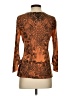B.l.e.u. 100% Polyester Orange 3/4 Sleeve Blouse Size S - photo 2