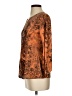 B.l.e.u. 100% Polyester Orange 3/4 Sleeve Blouse Size S - photo 5