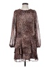 Express 100% Polyester Animal Print Brown Cocktail Dress Size S - photo 1