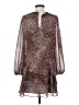 Express 100% Polyester Animal Print Brown Cocktail Dress Size S - photo 2