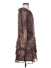 Express 100% Polyester Animal Print Brown Cocktail Dress Size S - photo 4