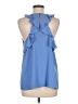Ann Taylor LOFT Blue Sleeveless Blouse Size M - photo 2