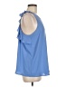Ann Taylor LOFT Blue Sleeveless Blouse Size M - photo 4