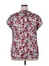 EXLURA 100% Polyester Red Short Sleeve Blouse Size XXL - photo 2