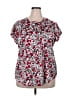 EXLURA 100% Polyester Red Short Sleeve Blouse Size XXL - photo 1