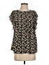Max Studio 100% Polyester Black Short Sleeve Blouse Size S - photo 1