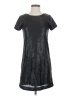 Francesca's 100% Polyester Metallic Black Casual Dress Size XS - photo 1