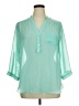 Maurices Teal 3/4 Sleeve Blouse Size XL - photo 1