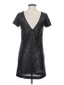 Francesca's 100% Polyester Metallic Black Casual Dress Size XS - photo 2