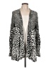 Dana Buchman 100% Cotton Animal Print Silver Cardigan Size L - photo 1