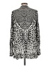 Dana Buchman 100% Cotton Animal Print Silver Cardigan Size L - photo 2