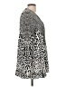 Dana Buchman 100% Cotton Animal Print Silver Cardigan Size L - photo 4