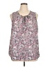 Terra & Sky 100% Polyester Pink Sleeveless Blouse Size 0X - photo 1
