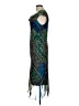 Sangria 100% Polyester Paisley Blue Cocktail Dress Size 12 - photo 5