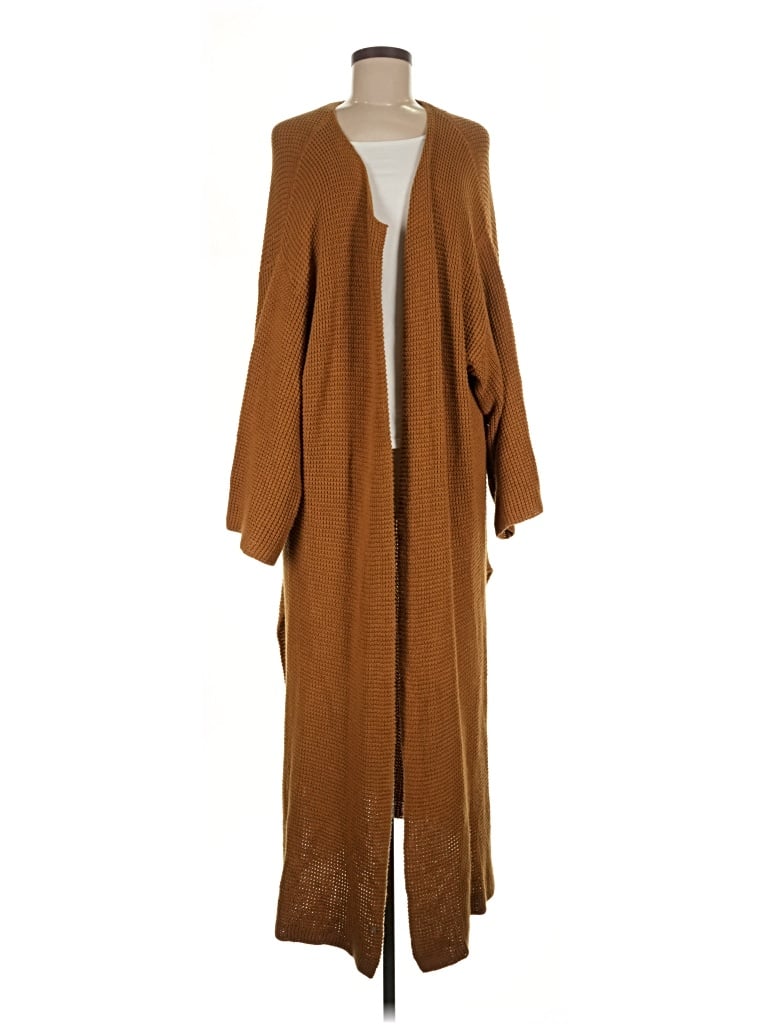 Pre-owned Honey Punch Cardigan Sweater In Brown