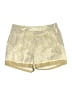 M&S 100% Polyester Tropical Gold Shorts Size L - photo 1