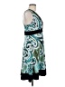 Roulette Print Teal Cocktail Dress Size M - photo 4