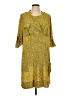 BCBGMAXAZRIA 100% Polyester Paisley Animal Print Yellow Casual Dress Size L - photo 1