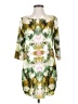Sam & Lavi 100% Polyester Print Green Casual Dress Size S - photo 1
