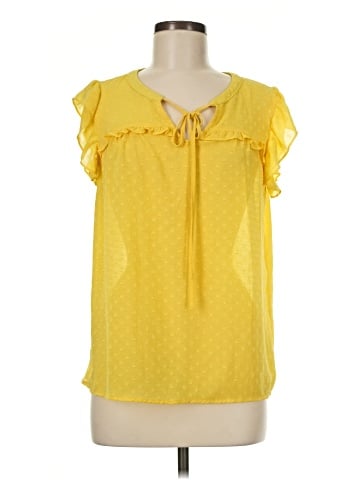 Skies Are Blue Short Sleeve Blouse (view 1)