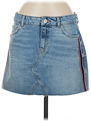 Zara Basic Denim Skirt (view 1)