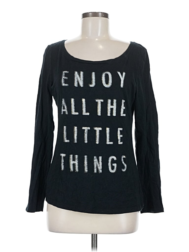 Pre-owned American Eagle Outfitters Long Sleeve T-shirt In Black