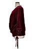 Unbranded Burgundy Long Sleeve Blouse Size XL - photo 5