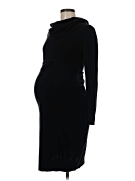 formal dress wear for interview Black Jessica Alba Short Sleeve Lace Maternity Dress Prom Celebrity Ev –  Hoprom main image 0