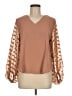 Doublju 100% Polyester Brown Long Sleeve Blouse Size M - photo 1