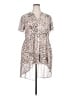 Torrid 100% Polyester Animal Print Brown Short Sleeve Blouse Size 2X Plus (2) - photo 1