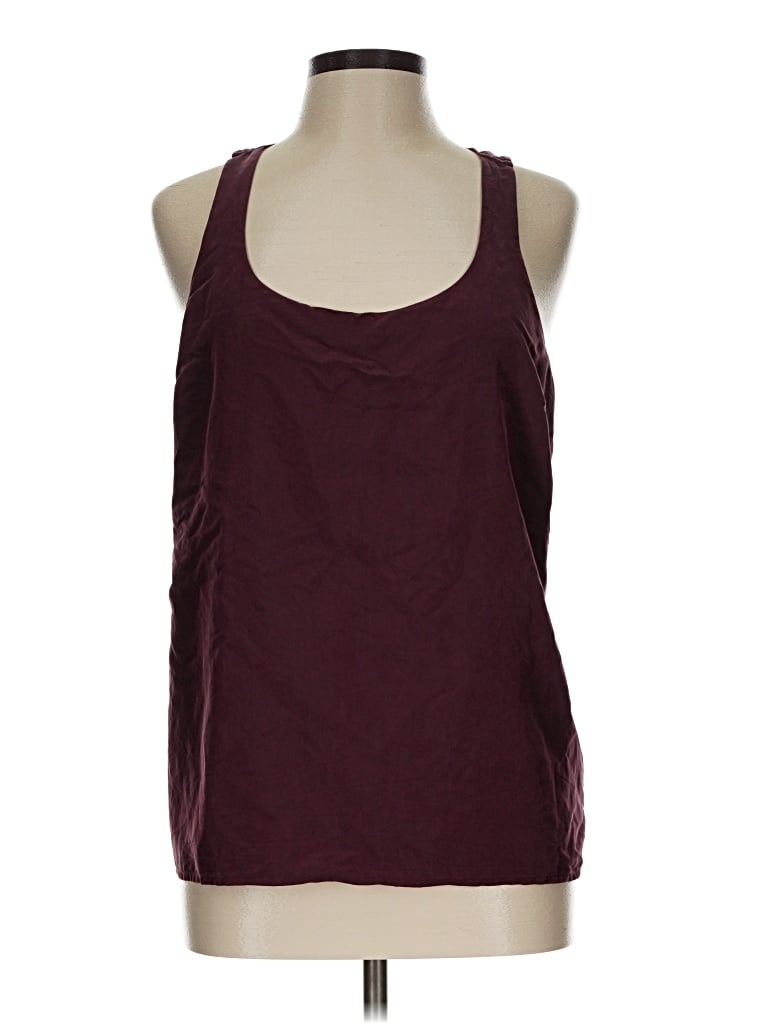 Pre-owned Express Sleeveless Top Burgundy Halter Neckline Tops